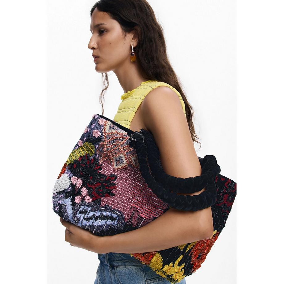 Desigual Borsa a Spalla Ricamata  