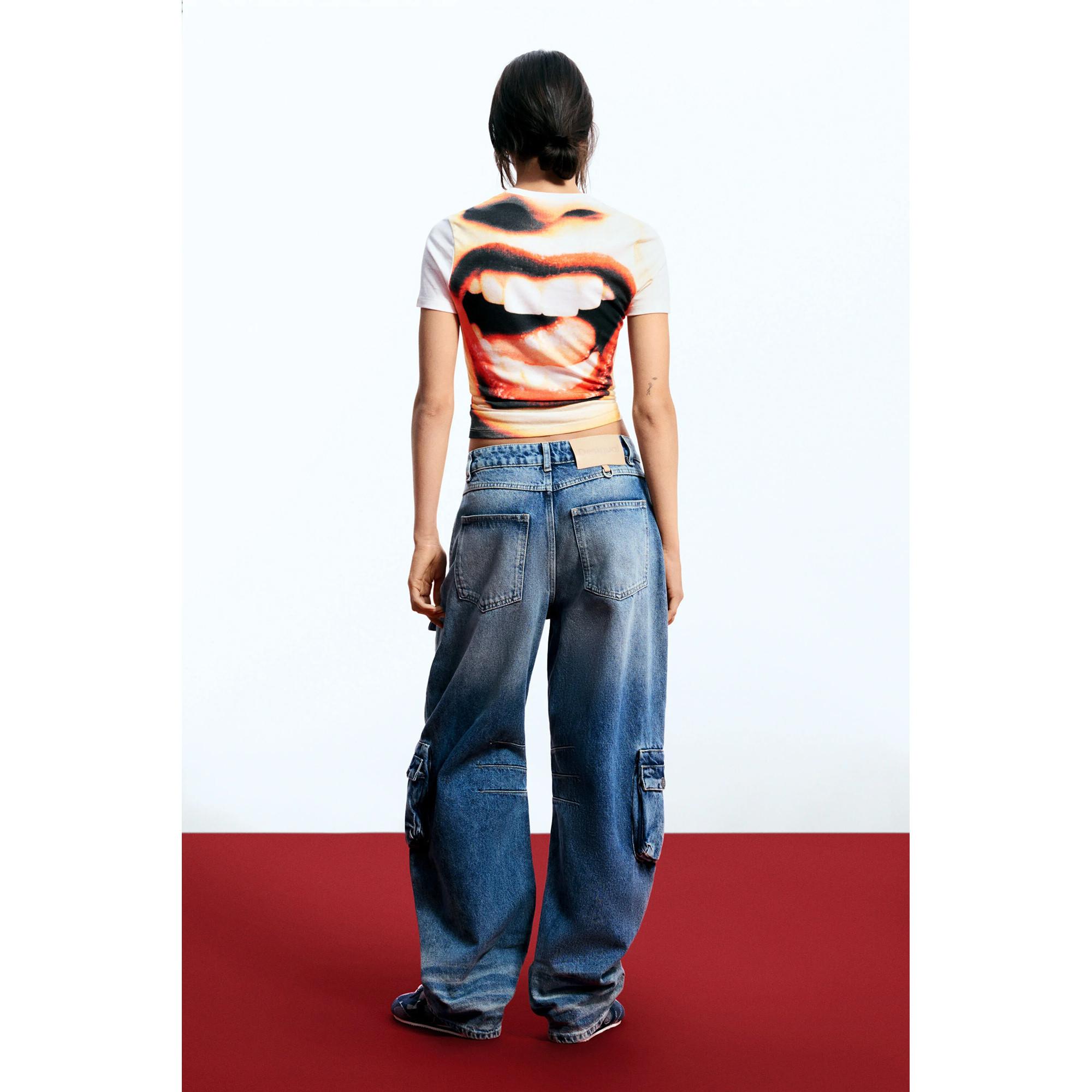 Desigual Jeans Cargo Baggy Fit  