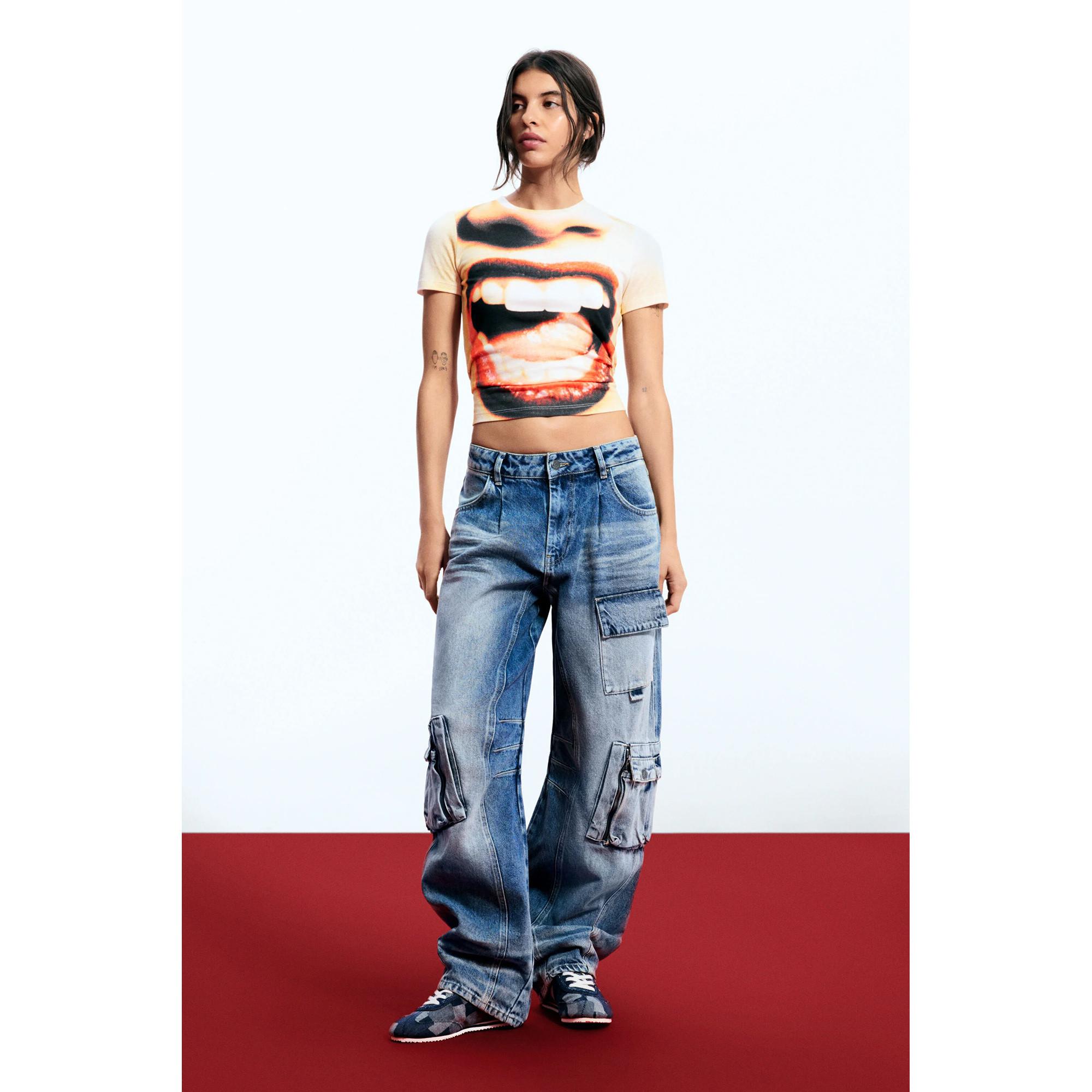 Desigual Jeans Cargo Baggy Fit  