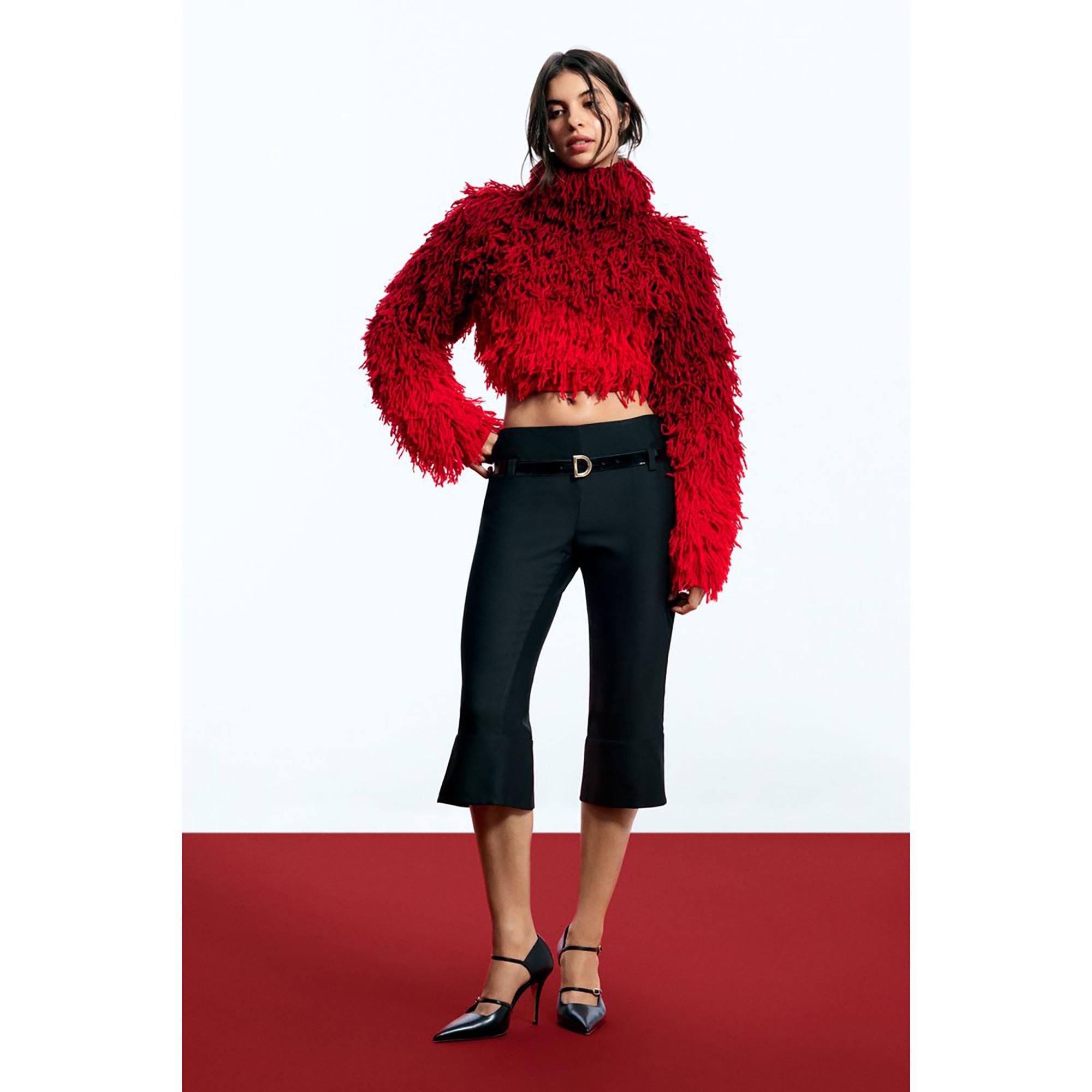 Desigual Maglione Corto in Maglia Shaggy  