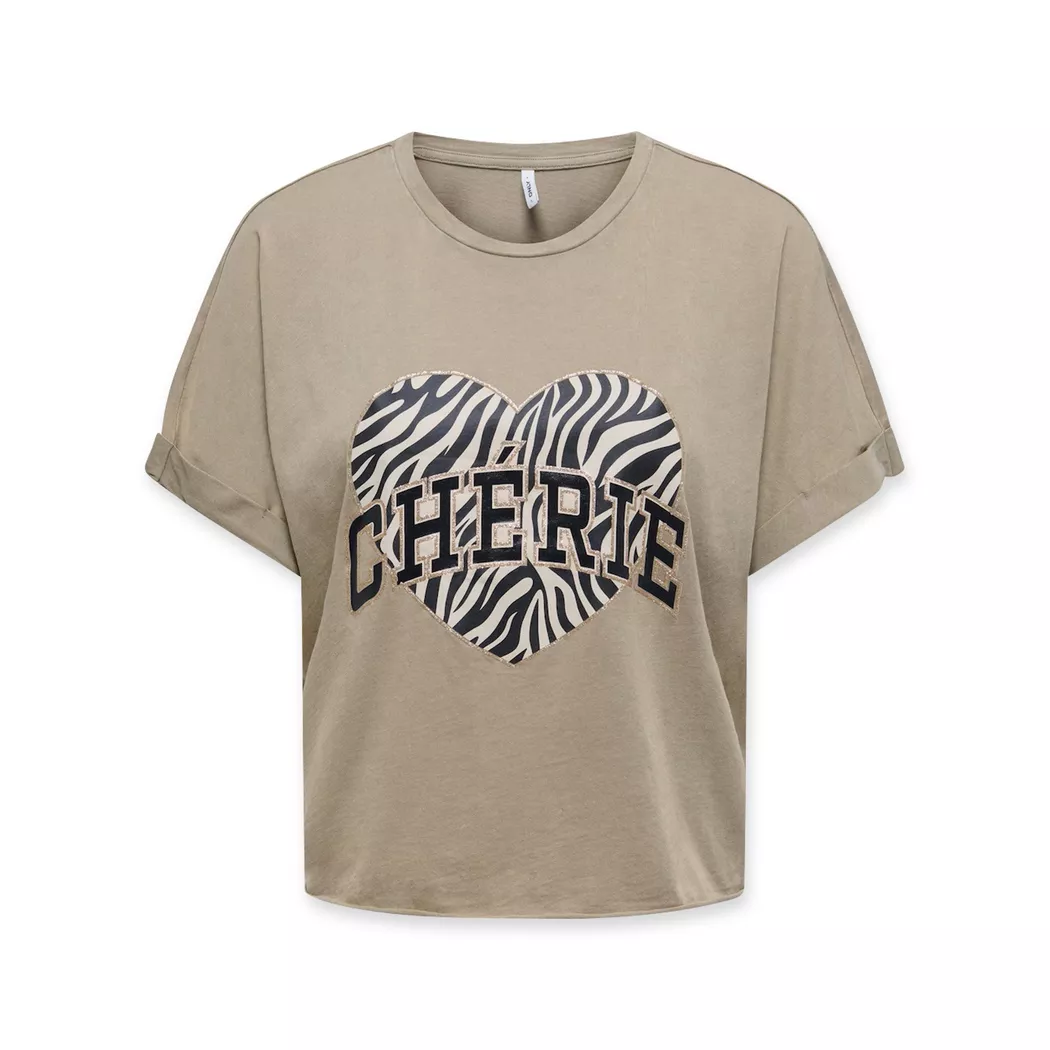 ONLY T-Shirt ONLLUCY  olive   L damen