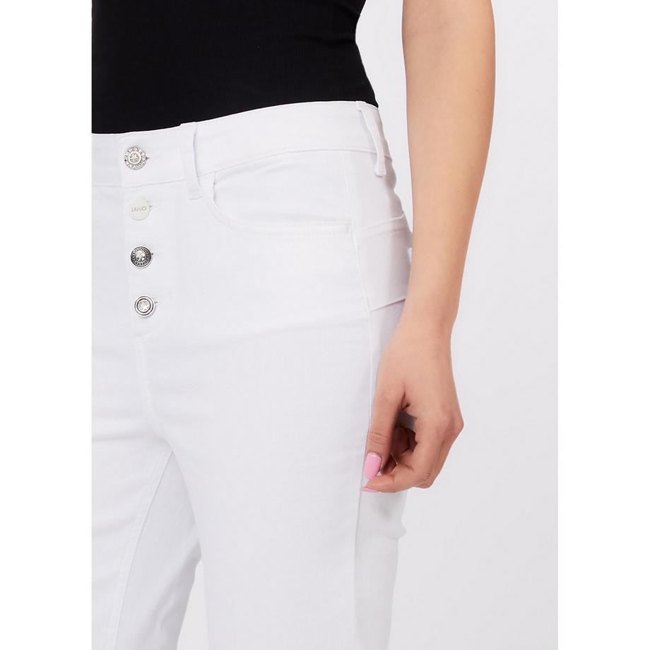 LIU JO High Waist Cropped Slim Fit Jeans  