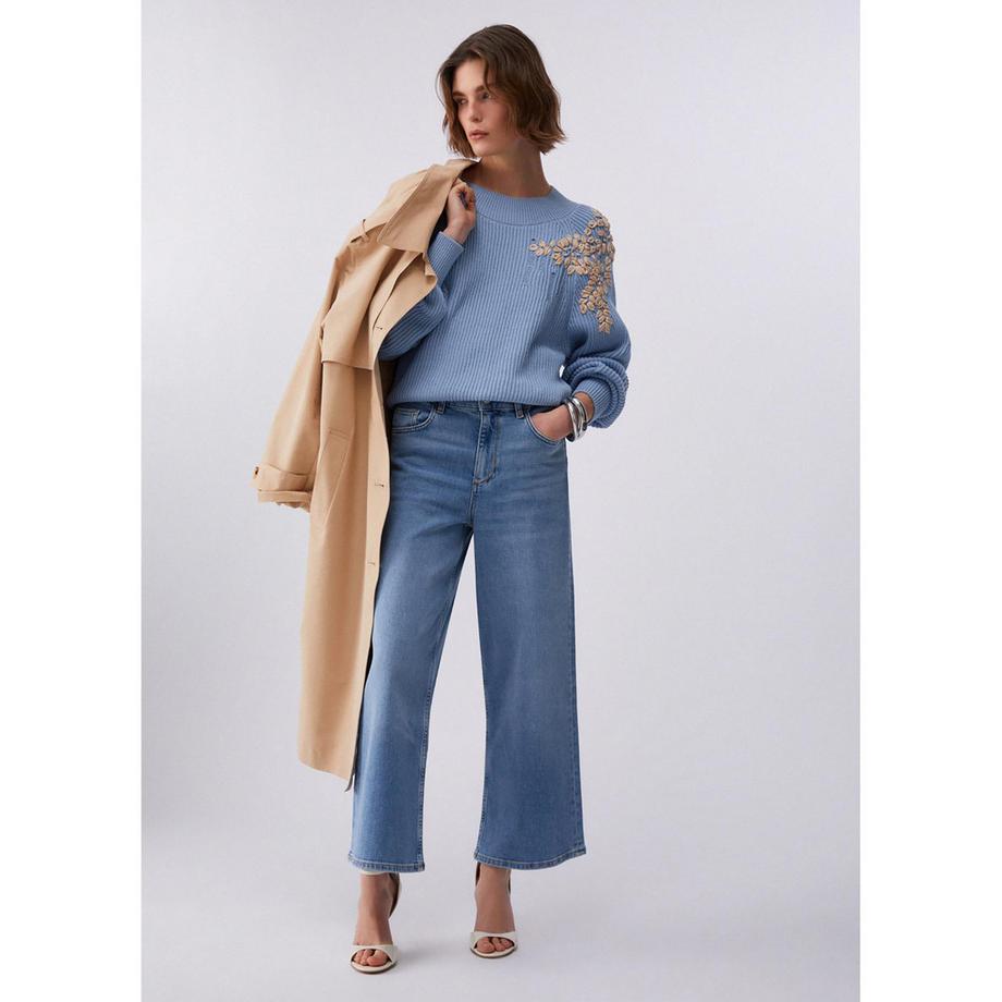 LIU JO Jeans High Rise Relaxed Loose Fit Lunghezza Caviglia  