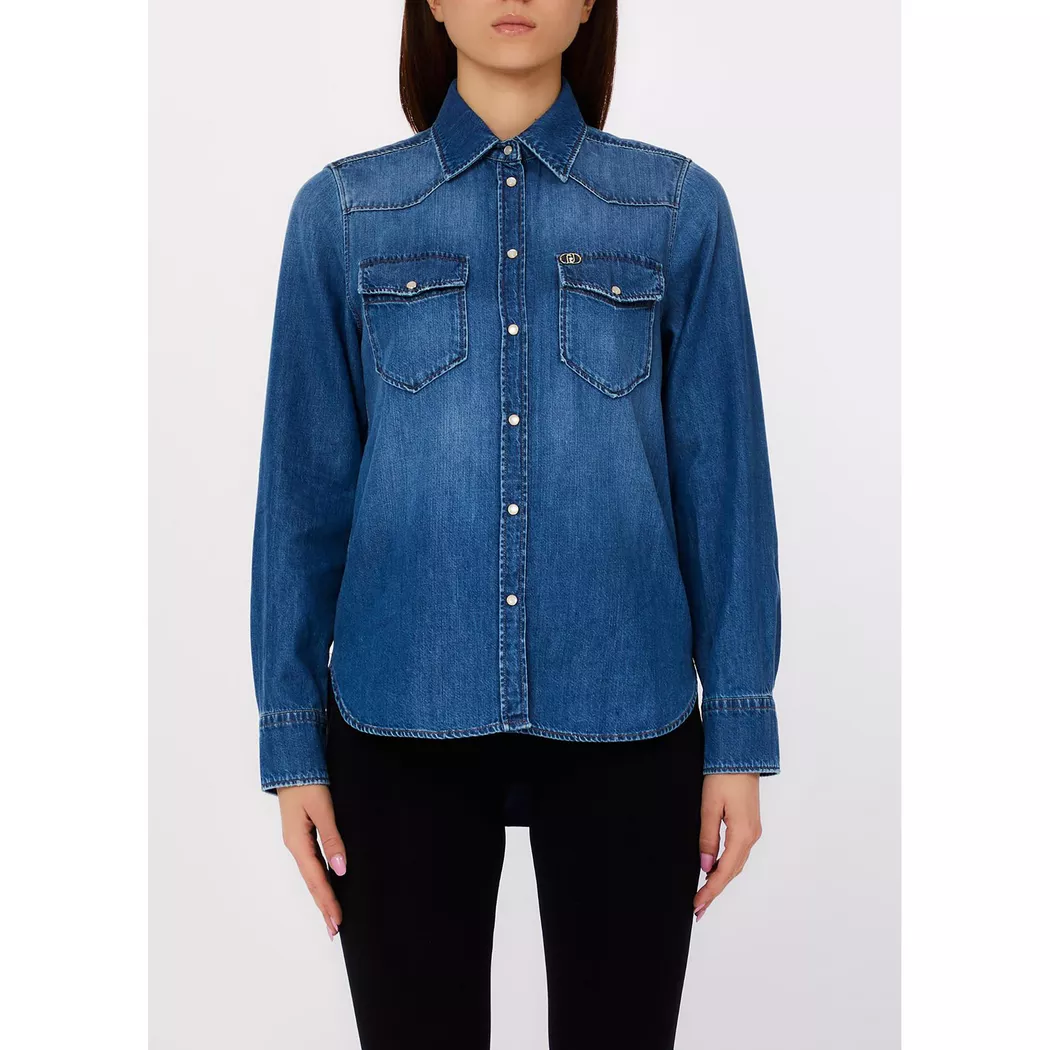 LIU JO - Jeanshemd, für Damen, Blau Denim, Größe 36CH/42IT