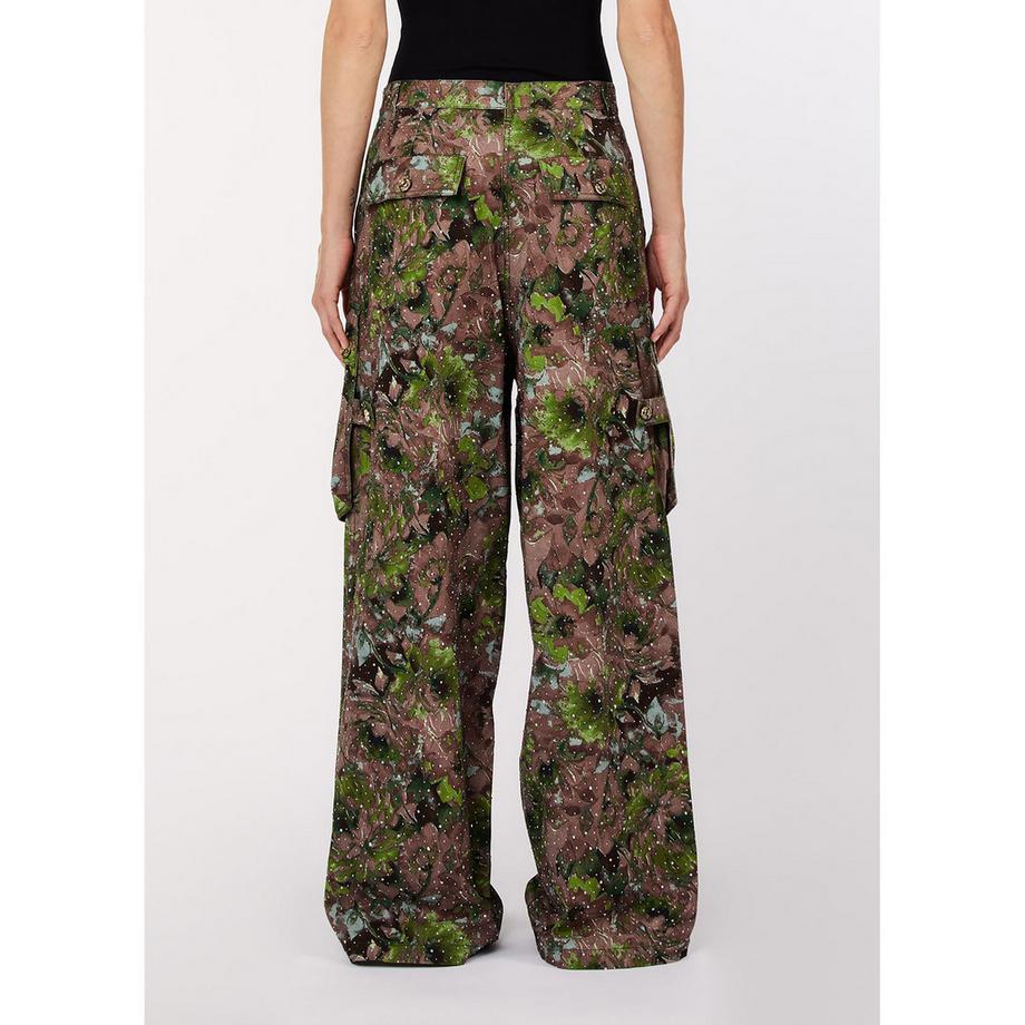 LIU JO Pantalon Cargo à Motif Floral  