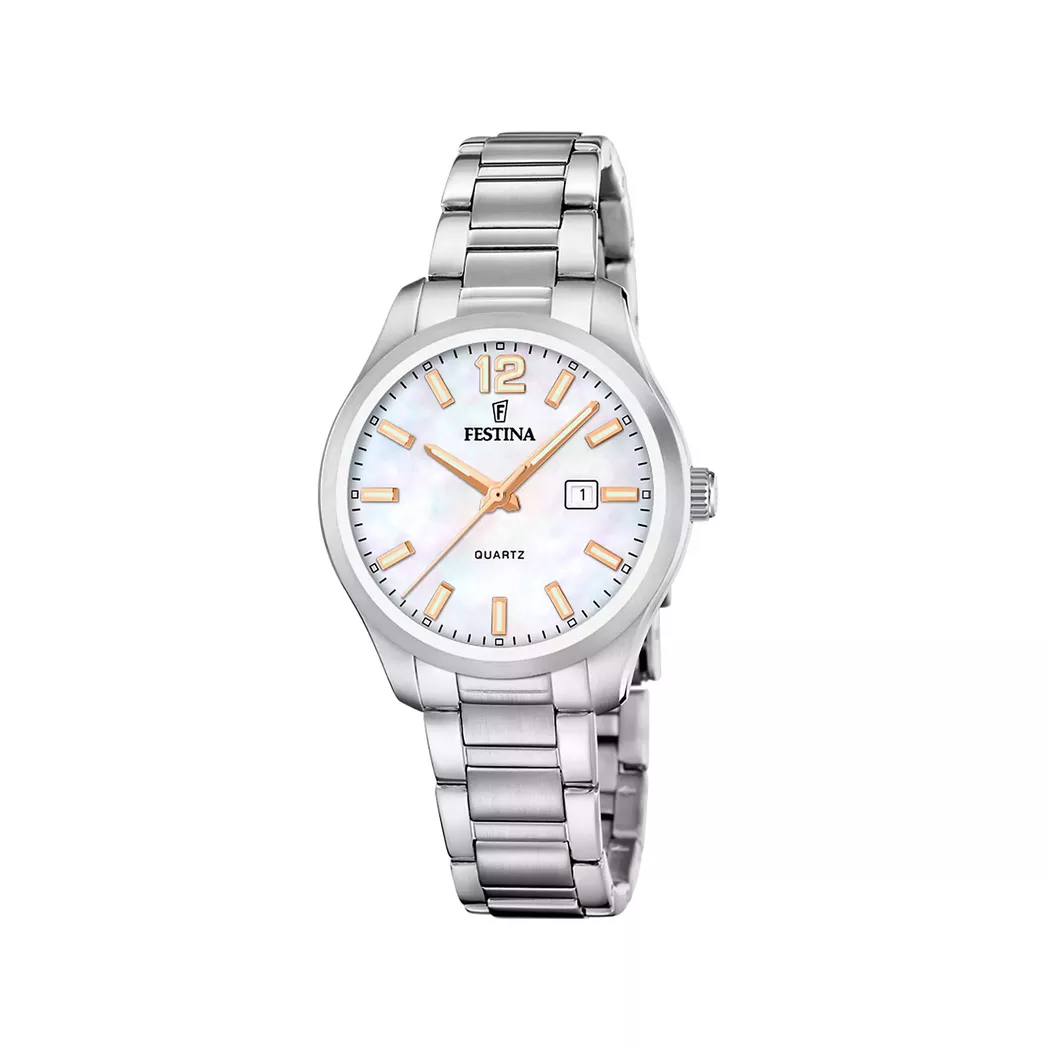 Festina - Analoguhr, Acero Clasico, 34mm, Silber
