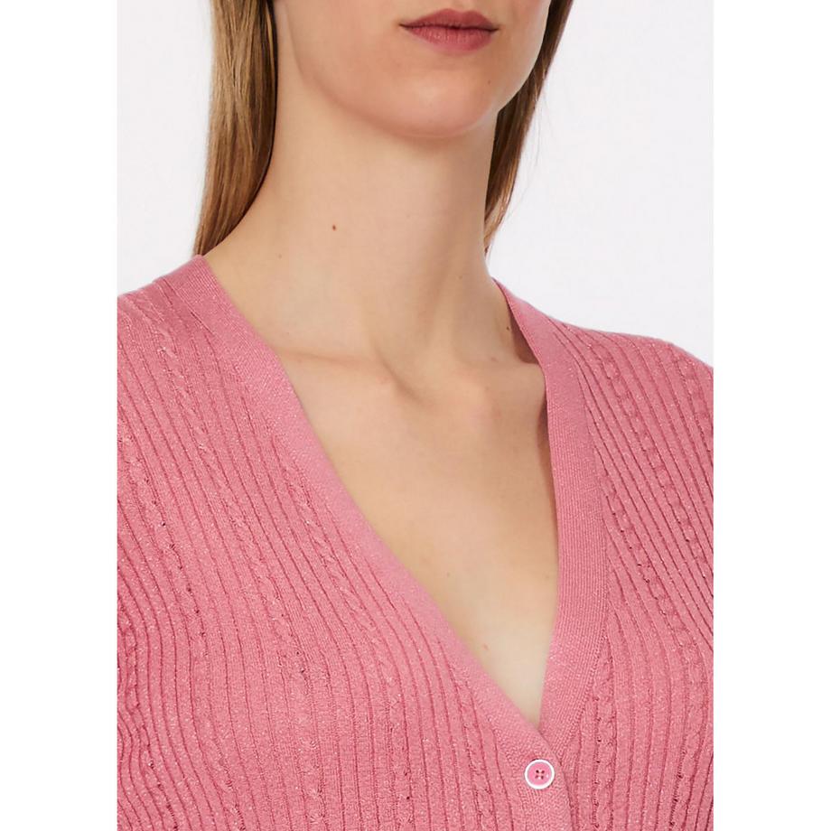 LIU JO Gerippter Strick Regular Fit Cardigan  