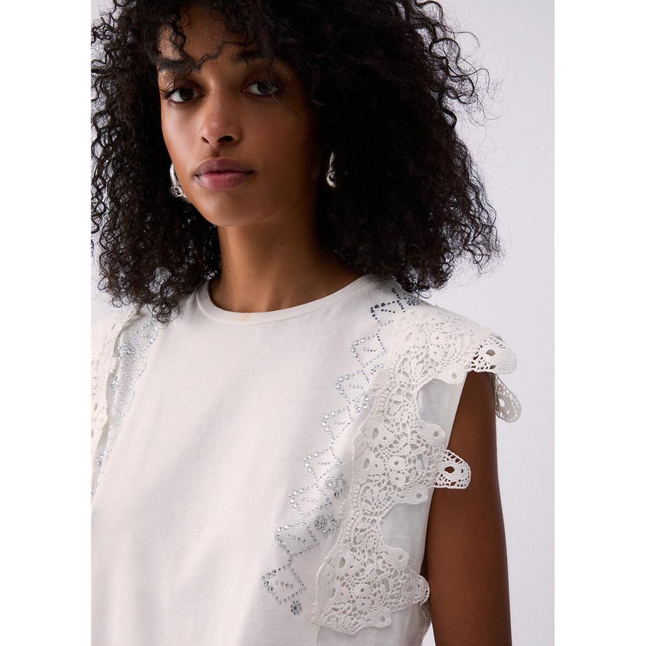 LIU JO T-Shirt mit Spitzendetails  
