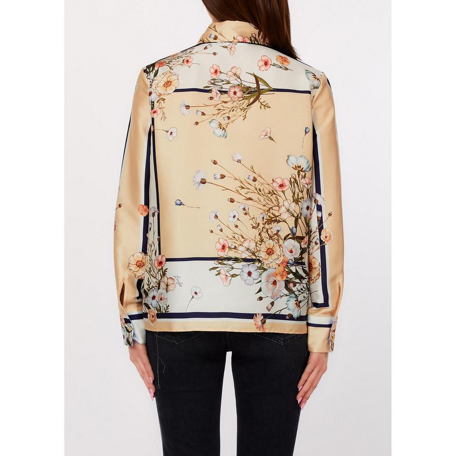 LIU JO Chemisier à Imprimé Floral Manches Longues  