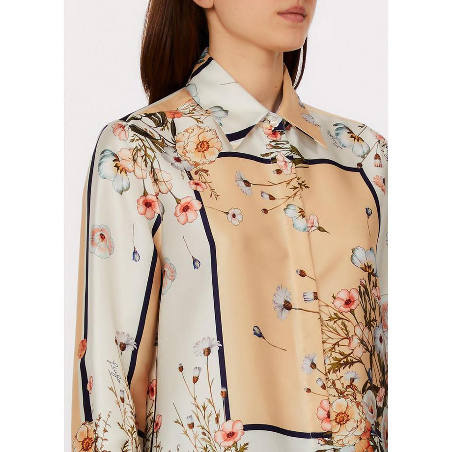 LIU JO Chemisier à Imprimé Floral Manches Longues  