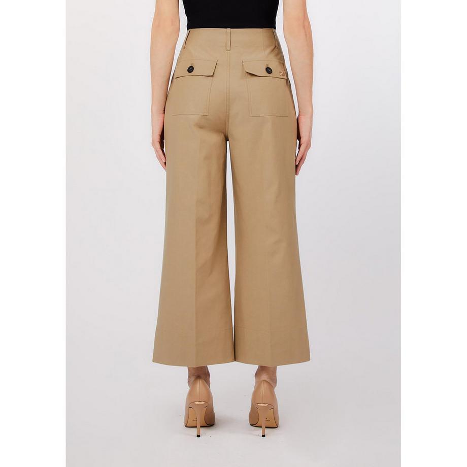 LIU JO Pantalon Cropped Taille Haute Jambe Large  