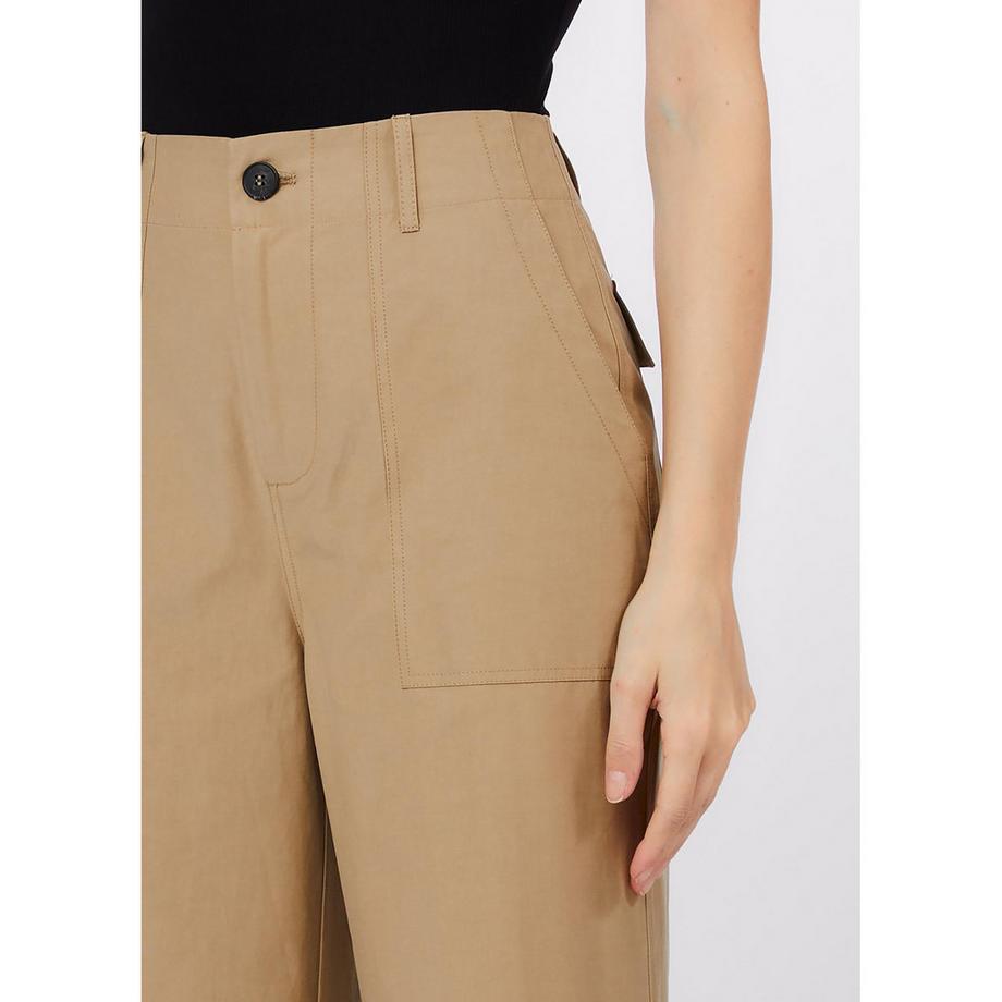 LIU JO Pantalon Cropped Taille Haute Jambe Large  