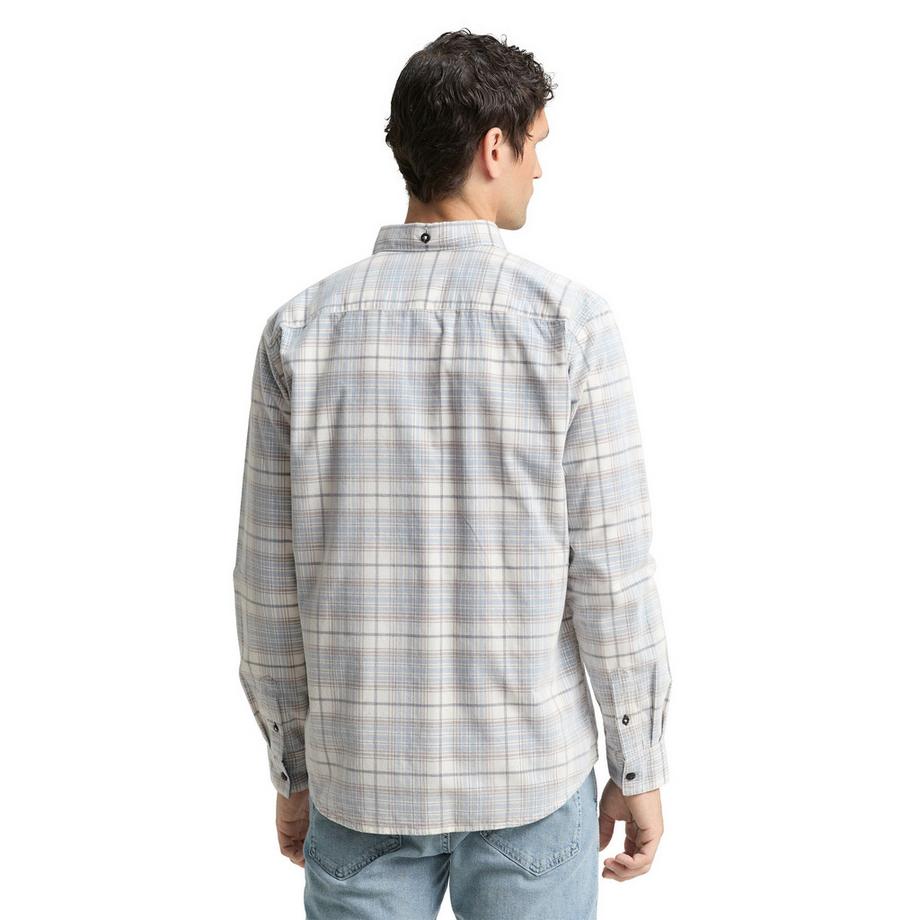 TOM TAILOR Camicia in Velluto a Coste a Quadri  