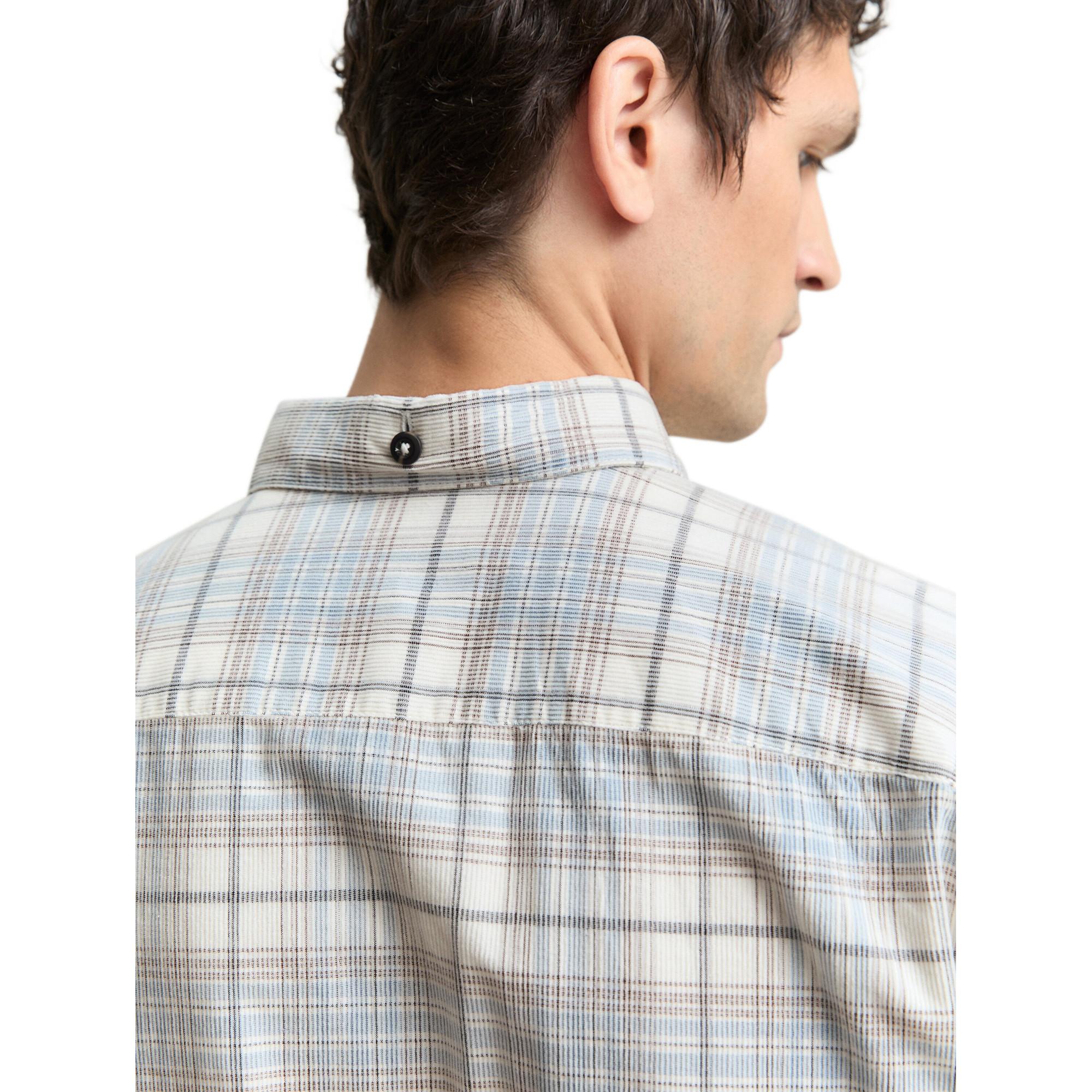 TOM TAILOR Kariertes Cord Langarmhemd  