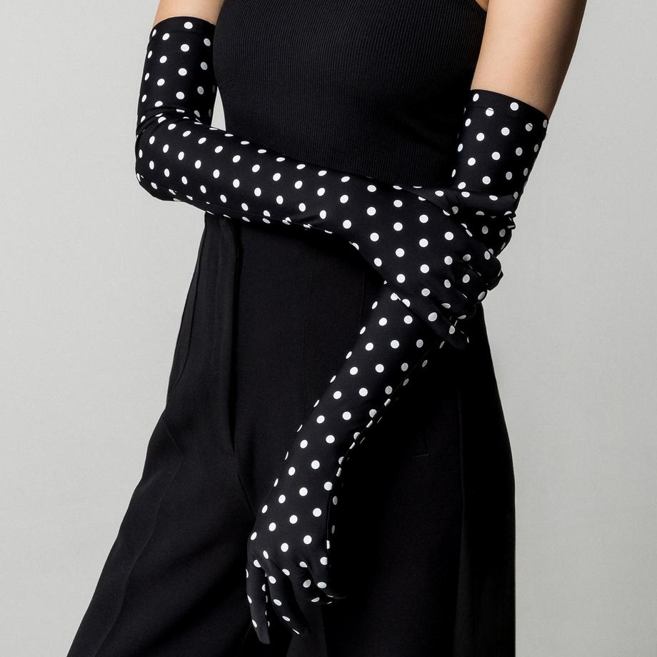 Max & Co Gepunktetes Langarm Rollkragen T-Shirt Slim Fit  