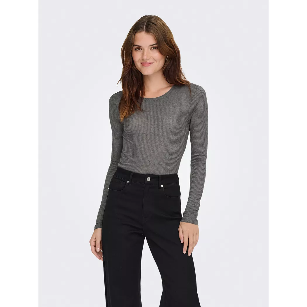 Only Ribbed Long Sleeve Slim Fit Top