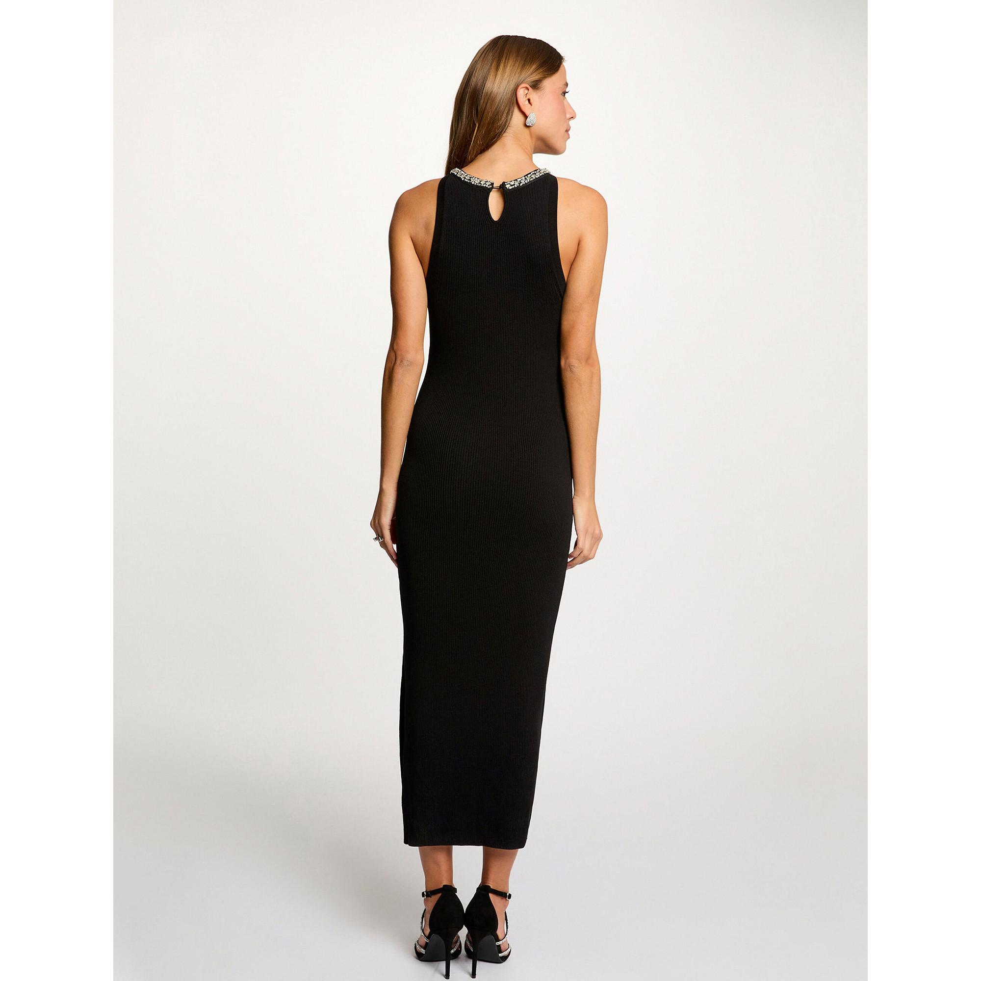 MORGAN Robe longue Halterneck avec encolure ornée  
