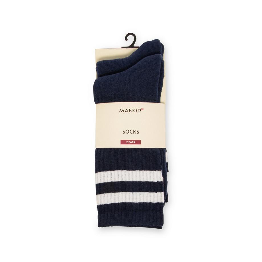 Manor Man 2P Wadensocken Duopack, wadenlange Socken 