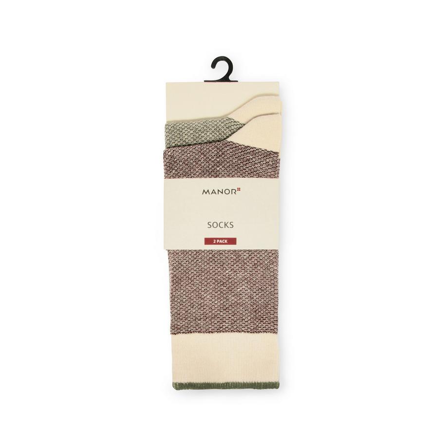 Manor Man 2P Wadensocken Duopack, wadenlange Socken 