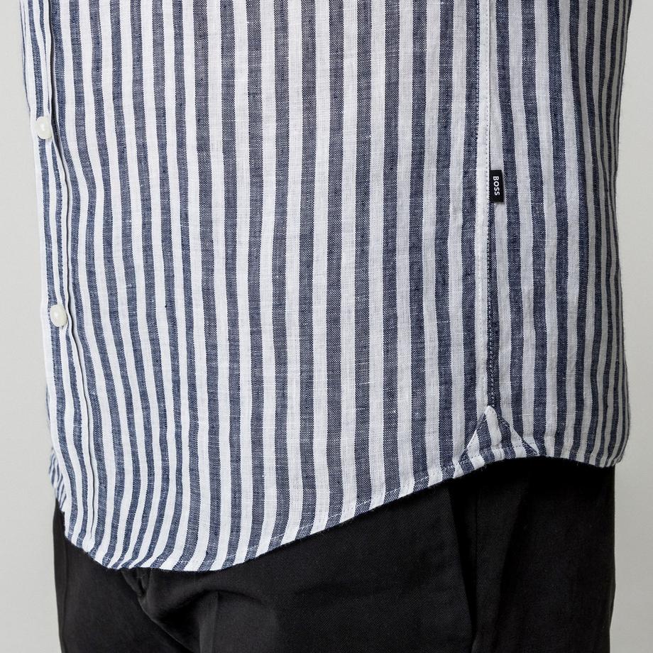 BOSS BLACK H-LIAM-BD-E-C1-261 Gestreiftes Langarmhemd  