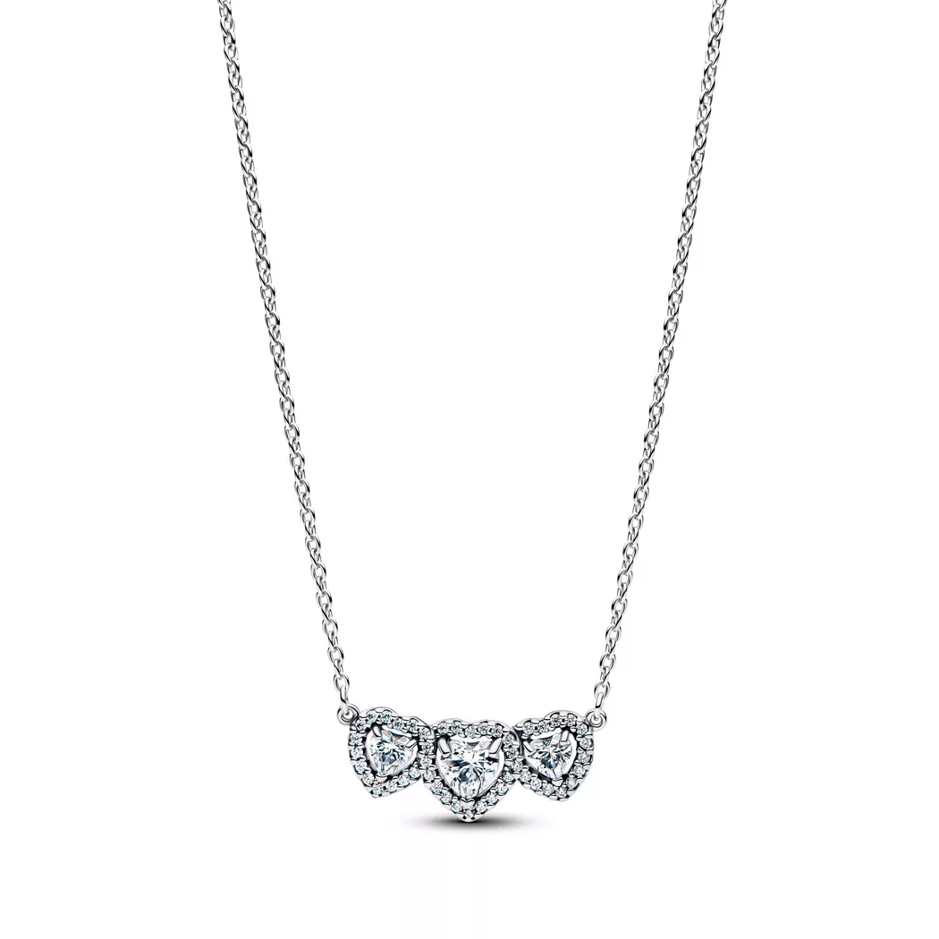 Pandora Treated Freshwater Cultured Pearl Station Chain Necklace silver  female 3