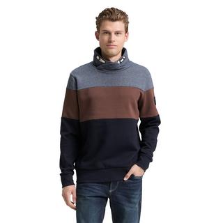 TOM TAILOR Color Block Sweatshirt Stehkragen  