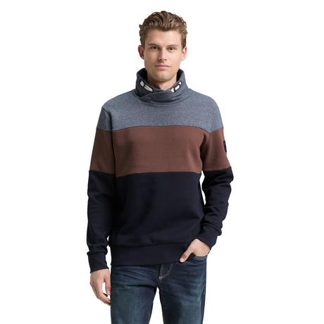 TOM TAILOR Color Block Sweatshirt Stehkragen  