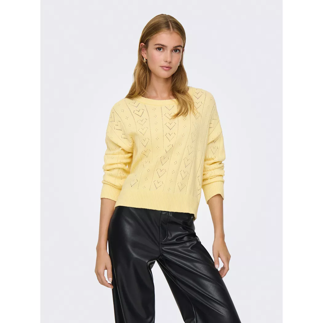 Only - Pullover, für Damen, Gelb, Größe M
