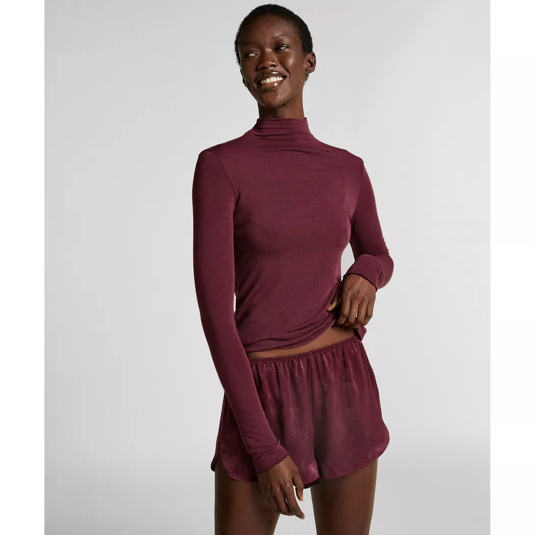 Hunkemöller - T-Shirt, langarm, für Damen, Lila, Größe M