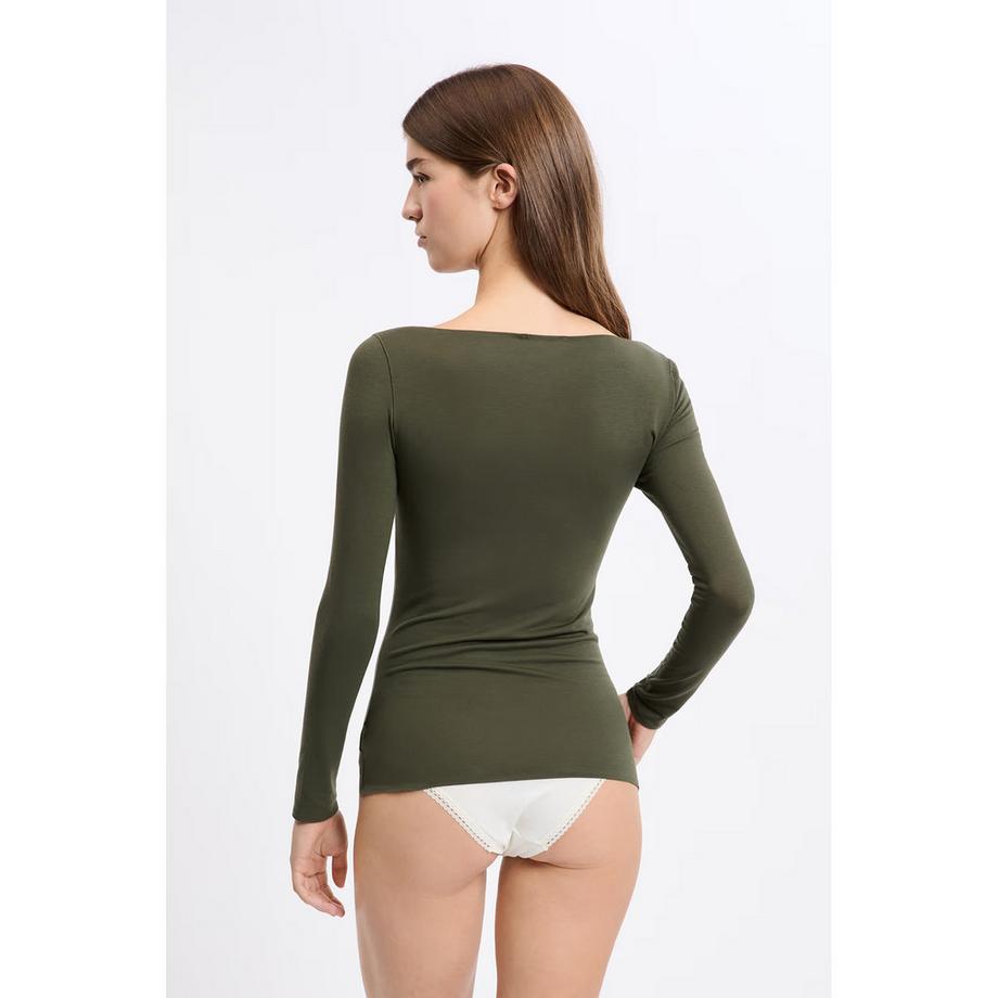 Etam T-Shirt Thermique Manches Longues Col Bateau  