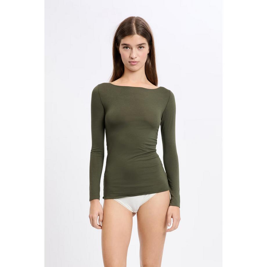 Etam T-Shirt Thermique Manches Longues Col Bateau  