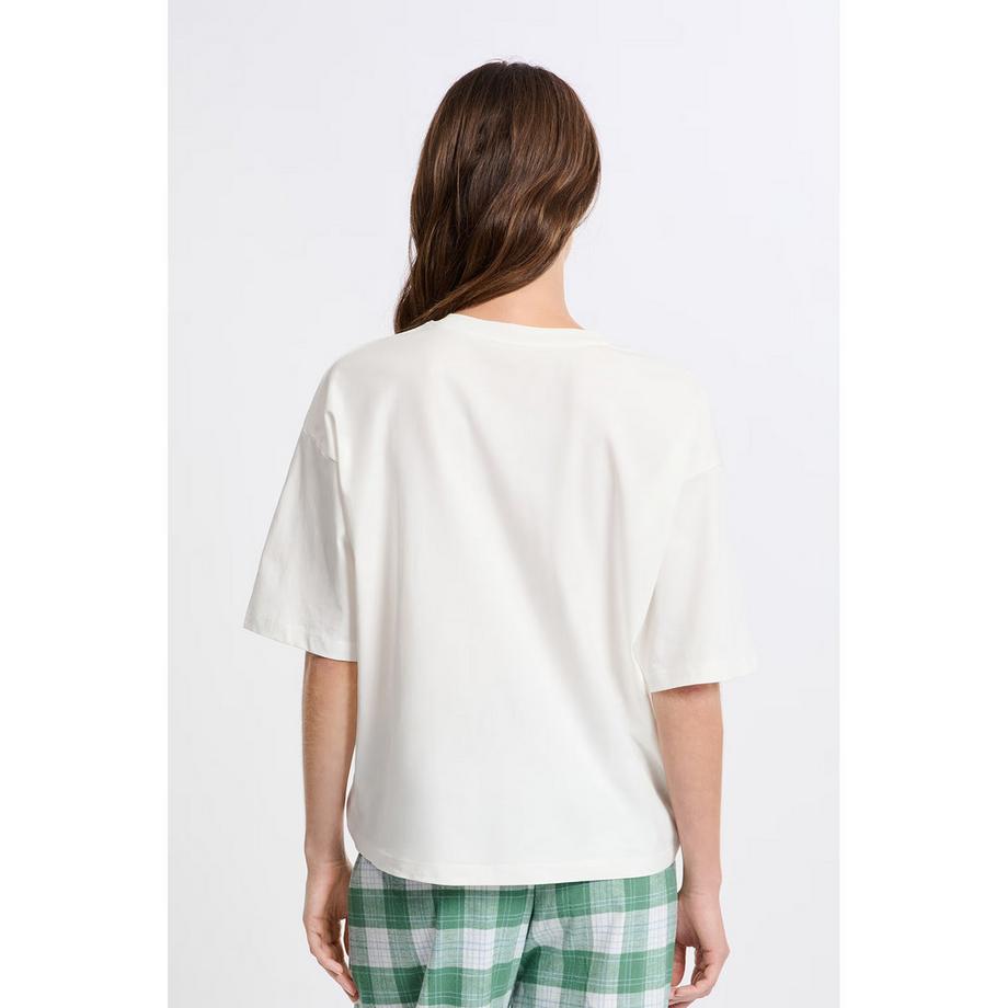 Etam T-Shirt Maniche Corte Stampa Cuore  