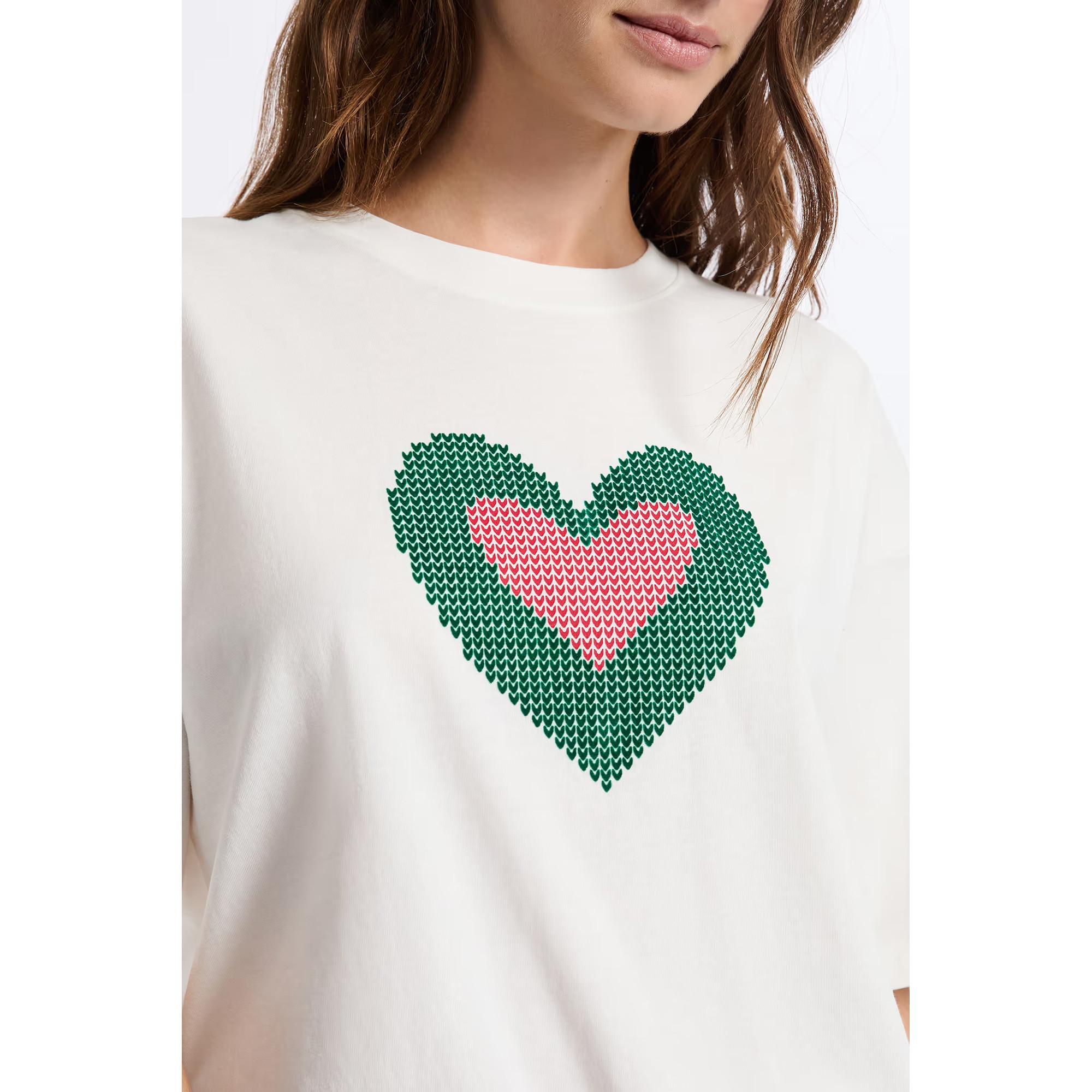 Etam T-Shirt Maniche Corte Stampa Cuore  