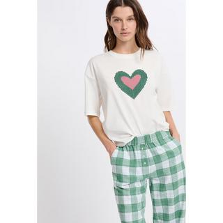 Etam T-Shirt Maniche Corte Stampa Cuore  