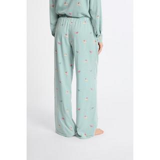 Etam Lange gestreifte Pyjamahose mit Hundemotiv  