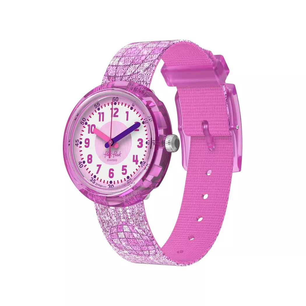 flik-flak - Analoguhr, Disco Time, 32mm, Pink