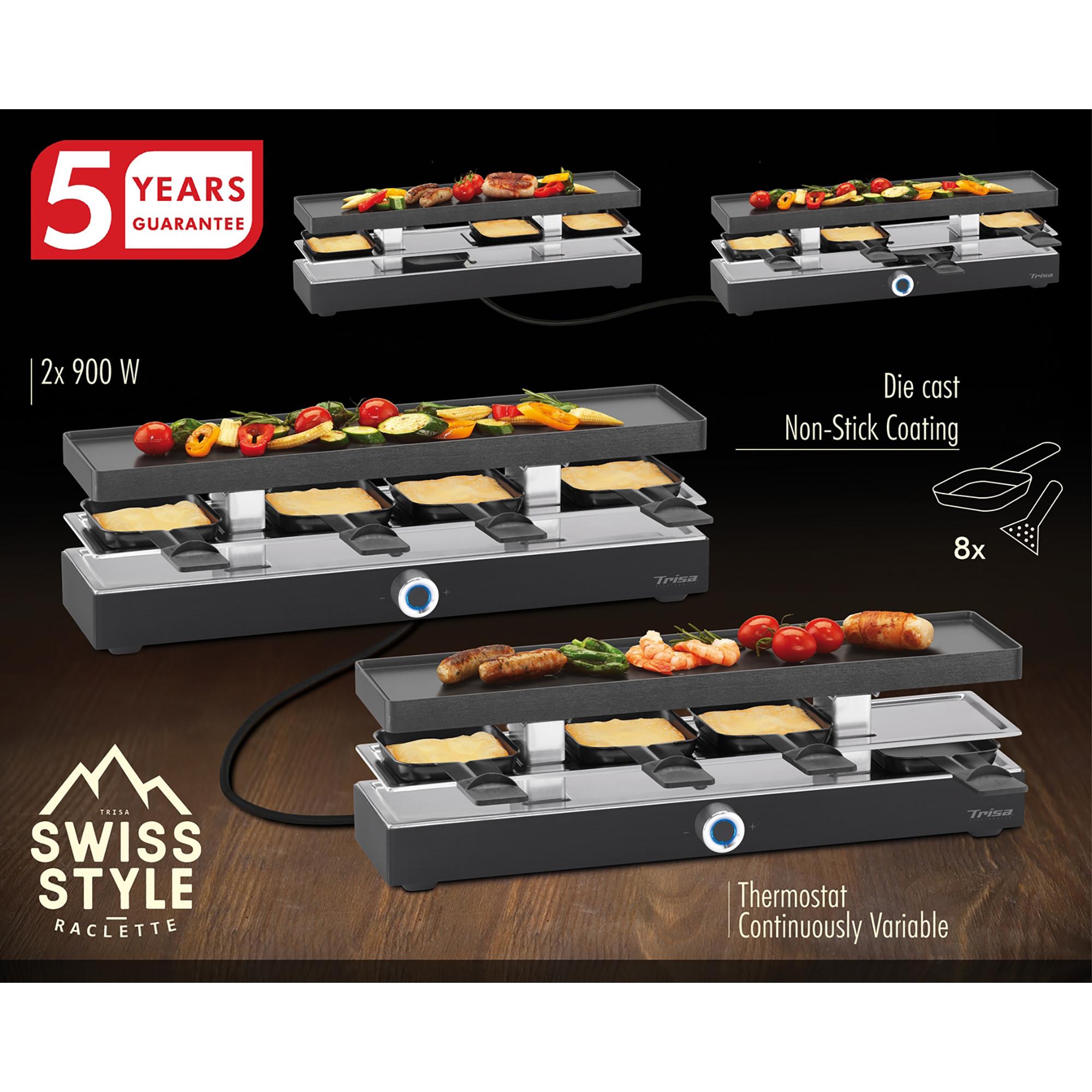 Trisa Raclette-Tischgrill Style Connect, 2 x 4er 
