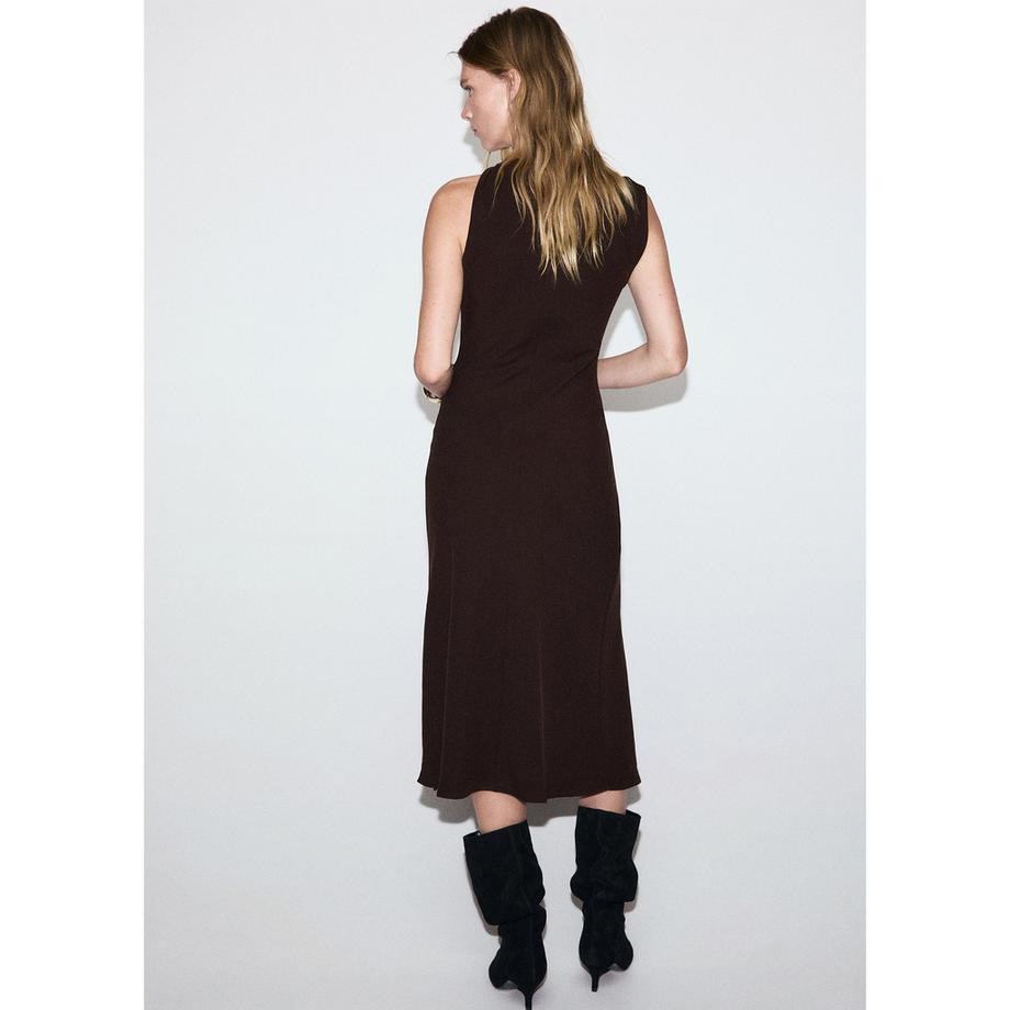 MANGO Robe Midi Joia Col Halter  