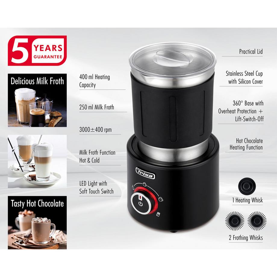 Trisa Emulsionneur à lait Milky Air Pro 250/400ml 