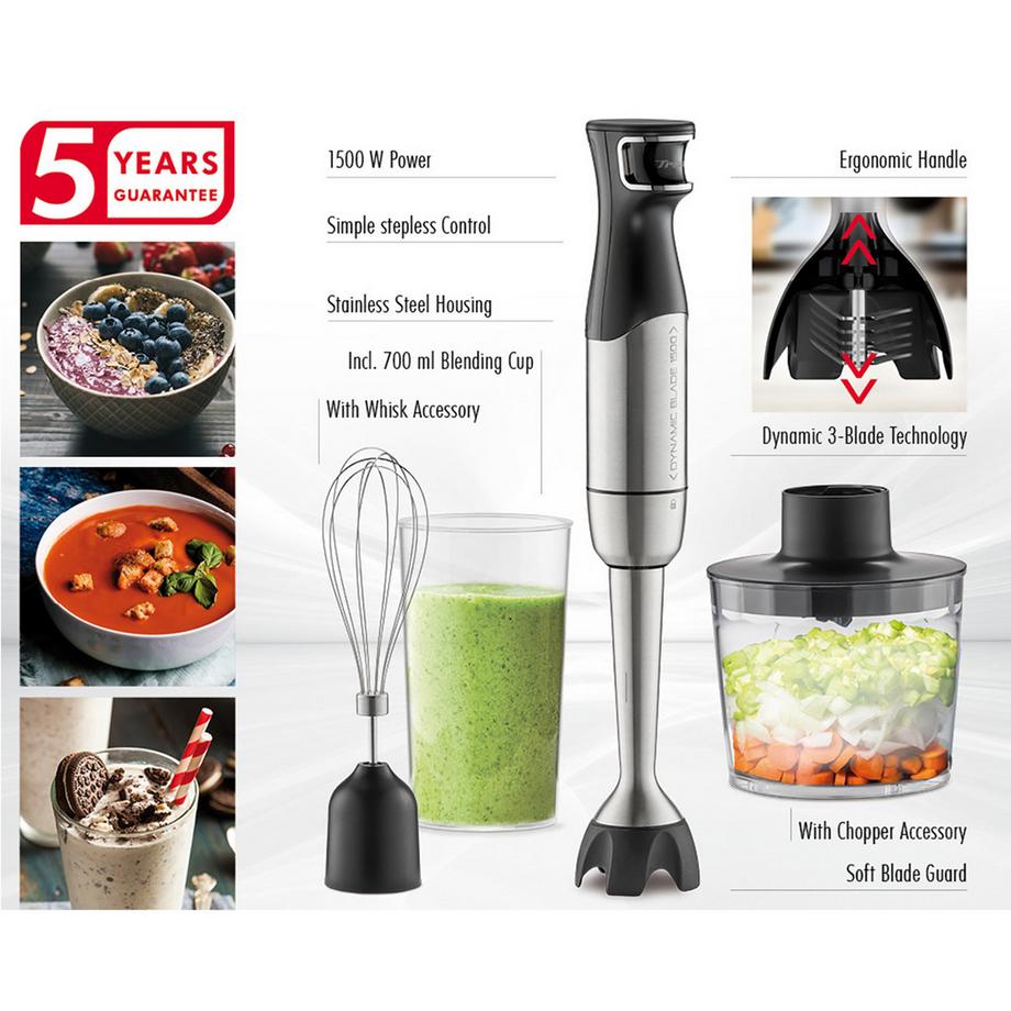 Trisa Mixeur plongeant, 5 pcs Dynamic Blade 1500 