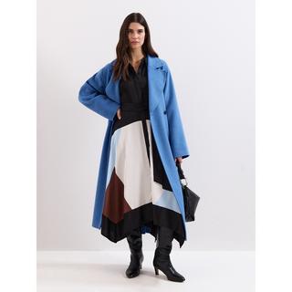 Phase Eight Abito Camicia Midi Colorblock Orlo Asimmetrico  