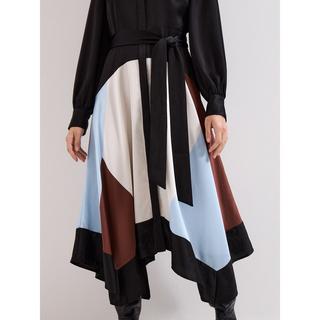 Phase Eight Abito Camicia Midi Colorblock Orlo Asimmetrico  