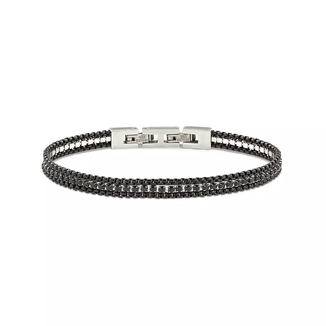 Amen - Armband, Men Steel, 19+2CM, Black
