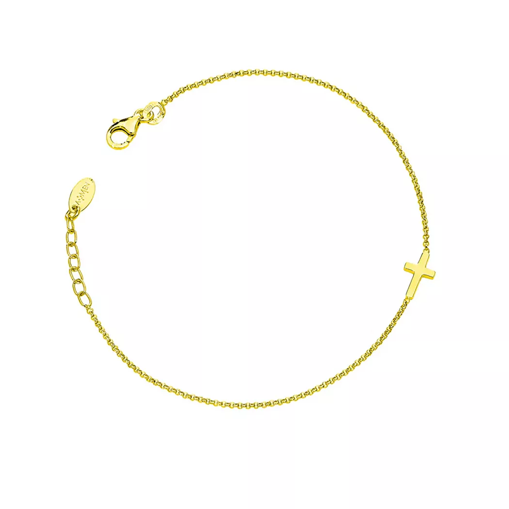 Amen - Armband, Crosses, 16+3CM, Goldfarben