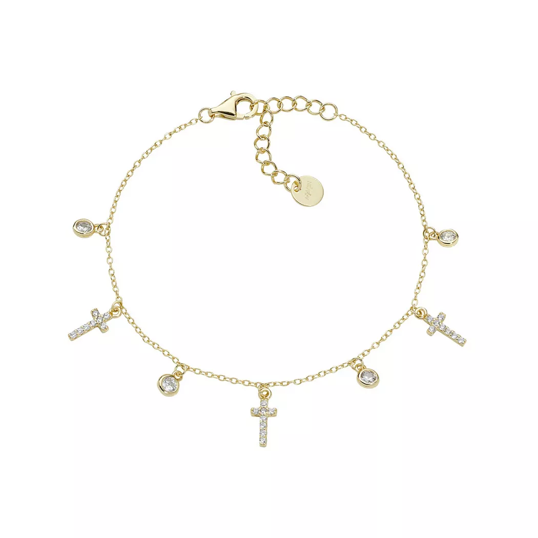 Amen - Armband, Crosses, 16+3CM, Goldfarben 2