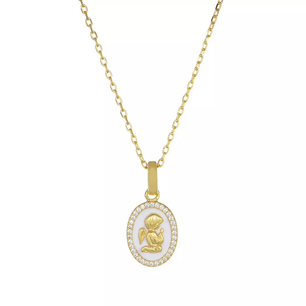 Amen - Halskette, Angels, 35+10CM, Goldfarben