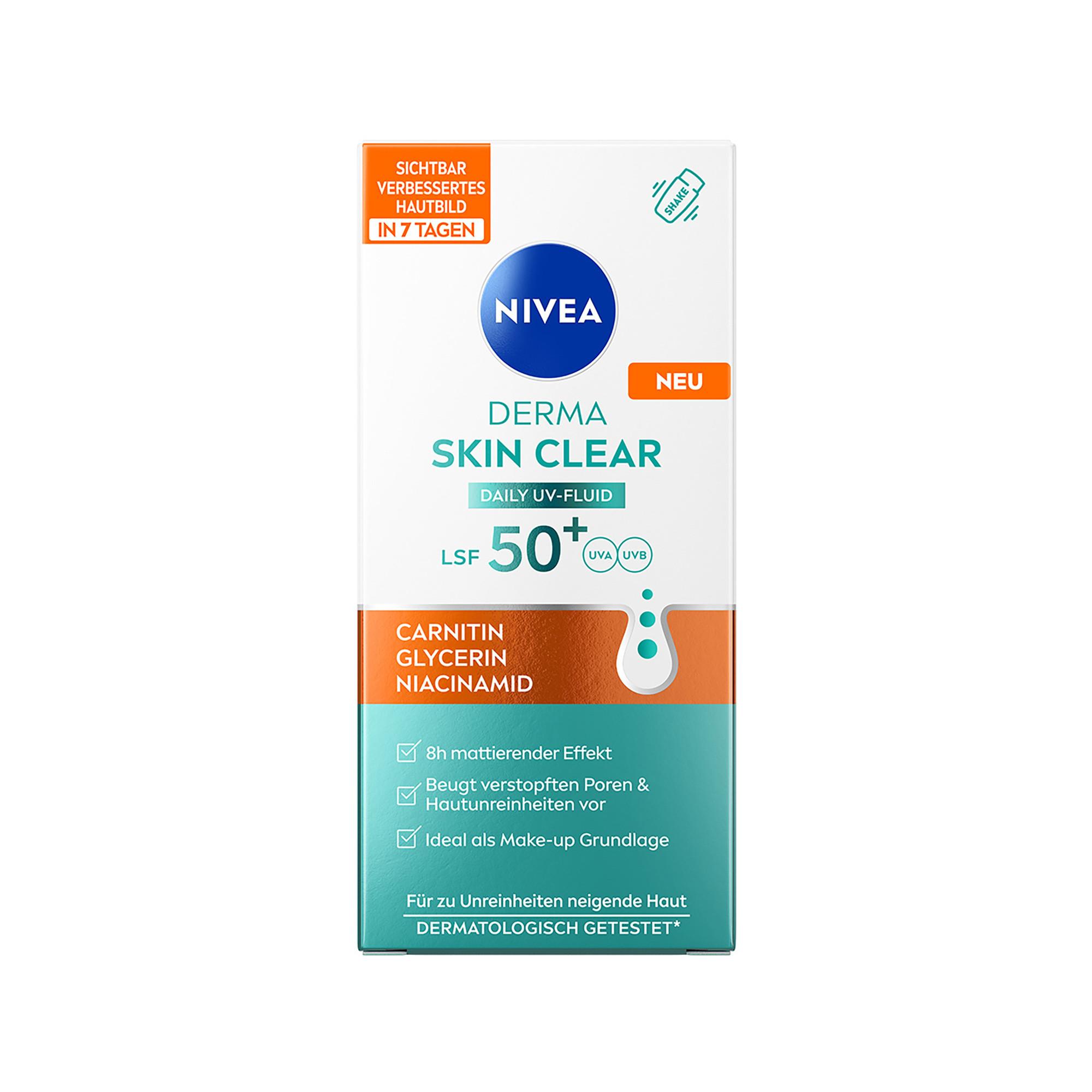 NIVEA  Derma Skin Clear Daily UV Fluid LSF 50+ 