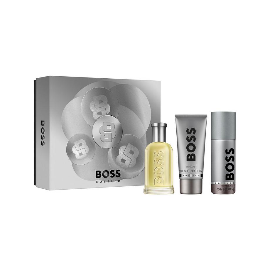 HUGO BOSS  Bottled Eau de Toilette, Duschgel und Deodorant-Spray für Herren Trio-Geschenkset 