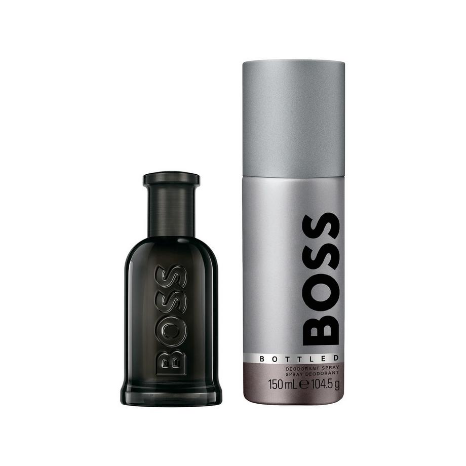 HUGO BOSS Set regalo doppio con profumo in bottiglia e deodorante spray per uomo  