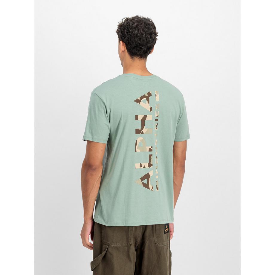 Alpha Industries Backprint T Camo Print T-Shirt  